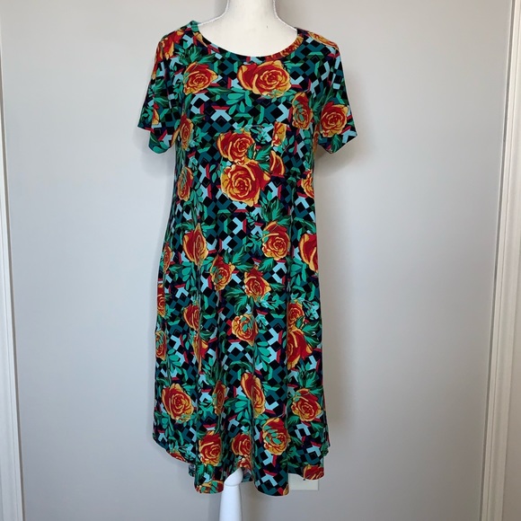 LuLaRoe Dresses & Skirts - Lularoe Floral Carly Dress Size XS